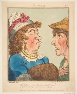 Scorn Le Brun Travched ، أو كاريكاتير العواطف ، 21 يناير 1800. بواسطة توماس رولاندسون