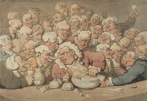 خرامة التقديم ، حوالي 1815-20 (قلم وحبر وألوان مائية فوق قلم رصاص على ورق) بواسطة توماس رولاندسون