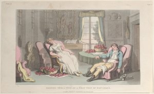 Sleeping Tête à Tête ، في أول زيارة قام بها دون لويجي ، من نابولي وكامباغ ... ، 1 يونيو 1815. بواسطة توماس رولاندسون