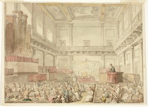 دراسة لـ Royal Chapel ، Whitehall ، من Microcosm of London بواسطة توماس رولاندسون