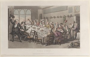 Table d'Hote ، من مجلة الرحلات العاطفية في المقاطعات الجنوبية لفرنسا ، Sh ... ، 1821. بواسطة توماس رولاندسون