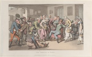 الوصول إلى باريس ، من مجلة الرحلات العاطفية في المقاطعات الجنوبية من فرنسا ، 1820. بواسطة توماس رولاندسون