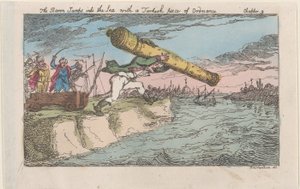 يقفز البارون إلى البحر بقطعة من الذخائر التركية ، [1809] ، إعادة ... ، [1809] ، أعيد إصدارها عام 1811. بواسطة توماس رولاندسون