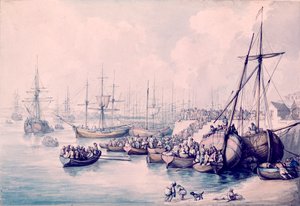 The Disembarkation of the Royalists of Toulon بواسطة توماس رولاندسون