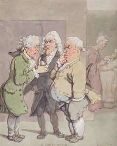 استشارة الطبيب ، 1815-1820 (قلم وحبر ومرحاض على الجرافيت على ورق) بواسطة توماس رولاندسون