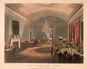 غرفة الاشتراك الكبرى ، نادي بروكس ، شارع سانت جيمس ، لندن ، 1808 بواسطة أوغسطس تشارلز بوجين