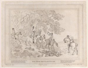 The Hunter from The Life of a Racehorse ، أو The High-Mettled Racer ، 20 يوليو 1789. ، 20 يوليو 1789 بواسطة توماس رولاندسون