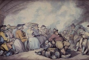 حزمة البخار الأيرلندية (قلم رصاص وقلم وحبر بني وألوان مائية على ورق) بواسطة توماس رولاندسون