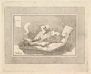 الفيلسوف ملتح كتاب نسخ الرجل العجوز ، 1783-87. بواسطة توماس رولاندسون