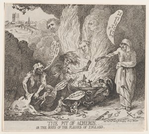 حفرة أكيرون أو ولادة أوبئة إنجلترا ، 28 يناير 1784 ، 28 يناير 1784. بواسطة توماس رولاندسون