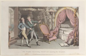 اكتشاف النبي نفسه وفضح الخداع ، من مجلة عاطفية تي ... ، 1821. بواسطة توماس رولاندسون