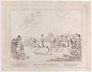 The Race Horse من حياة فرس السباق ، أو المتسابق عالي الذقن ، 20 يوليو ... ، 20 يوليو ، 1789 بواسطة توماس رولاندسون