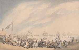 عودة الأسطول إلى جريت يارموث عام 1797 بواسطة توماس رولاندسون