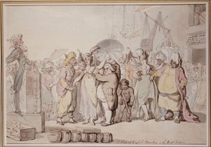 بيع الجمال الإنجليزي في جزر الهند الشرقية ، c.1810 بواسطة توماس رولاندسون