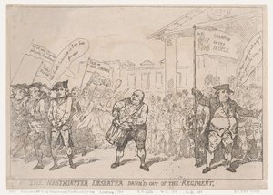 The Westminster Deserter Drum'd الخروج من الفوج ، 18 مايو ، 1784 ، 18 مايو ، 1784. بواسطة توماس رولاندسون