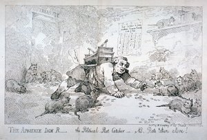 المرتد جاك آر - صائد الفئران السياسي - ملحوظة. فئران أُخذت على قيد الحياة! '، 1784. بواسطة توماس رولاندسون