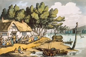 عرض بالقرب من Newport، Isle of Wight، pub. 1822. بواسطة توماس رولاندسون