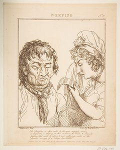 بكاء Le Brun Travched ، أو كاريكاتير العواطف ، 21 يناير 1800. بواسطة توماس رولاندسون