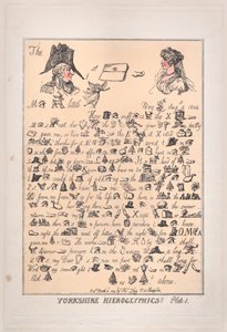 يوركشاير الهيروغليفية ، اللوحة 1 ، 8 مارس 1809. ، 8 مارس 1809. بواسطة توماس رولاندسون