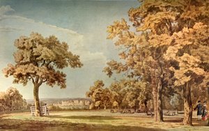 قلعة وندسور من المنتزه الكبير بالقرب من نهاية الممشى الطويل ، 1740-1798 ، 1934. بواسطة توماس ساندبي