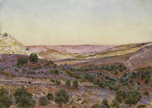 تلال مواب ووادي هنوم ، 1854 (ألوان مائية وألوان الجسم) بواسطة توماس سيدون