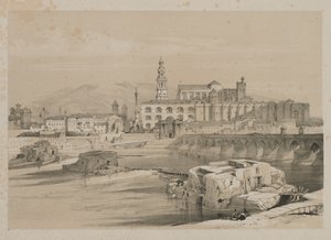 اسكتشات رائعة في إسبانيا: بقايا جسر روماني على جوادالكوفير ، كوردوفا ، 1837. بواسطة توماس شوتر بويز