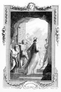 رسم توضيحي من "رحلة من هذا العالم إلى الآخر" لهنري فيلدنغ ، نقشه أنتوني ووكر ، 1783