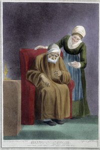 الطفولة الثانية (حارس مريض يعتني برجل كبير في السن) - في "" العصور السبع للإنسان "لشكسبير ، مريض. بواسطة دبليو برونيلي ، لندن