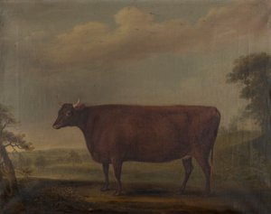عجول ديفون الحمراء في المناظر الطبيعية ، حوالي 1812 (زيت على قماش)