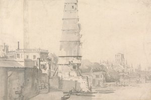 منظر لمنزل ووترهاوس وأولد سانت بول ، لندن بواسطة Thomas Wyck