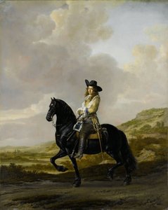 بيتر شوت على ظهور الخيل ، 1660 (زيت على النحاس)