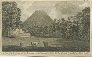 Dovedale - Thorpe Cloud: engraving، nd [c 1790] (طباعة) بواسطة توماس ديربي (بعد) سميث
