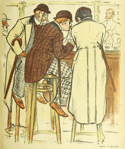 في الحانة ، من جيل بلاس إلوستري ، حانة. 1899 طباعة حجرية ملونة ، 1899. بواسطة ثيوفيل الكسندر شتاينلين