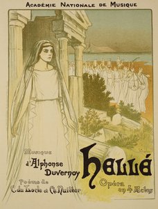 استنساخ ملصق يعلن عن أوبرا &39;Helle&39; ، من قبل الأكاديمية الوطنية للموسيقى ، 1896