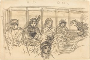 الراكبون في المترو ، ج. 1890. بواسطة ثيوفيل الكسندر شتاينلين