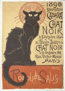 إعادة افتتاح Cabaret du Chat Noir ، 1896. بواسطة ثيوفيل الكسندر شتاينلين