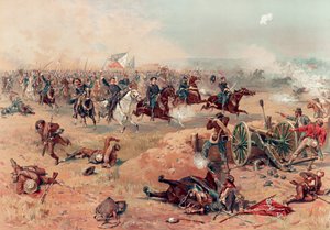 تهمة شيريدان النهائية في وينشستر ، حانة. 1886. بواسطة Thure de Thulstrup
