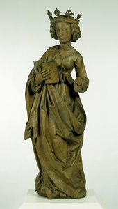 القديسة الأنثوية ، 1490-1495 (خشب ليندن مع آثار طلاء)