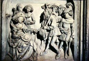 قبر هنري الثاني (973-1024) وزوجته كونيغوندي ، تفاصيل عن كونيجوندي يطرد الخدم غير الشرفاء