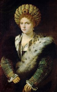صورة لإيزابيلا (إيزابيل) ديستي ، بقلم تيتيان (1488-1576). زيت على قماش ، حوالي 1535. الأبعاد: ١٠٢ × ٦٤ سم. متحف تاريخ الفن ، فيين