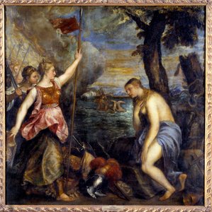 الدين الذي أنقذته إسبانيا. لوحة لتيزيانو فيسيليو تسمى تيتيان (1485-1576) بواسطة تيزيانو فيتشيلي