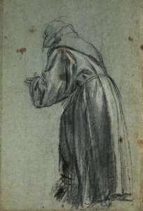 Study for representation of St Francis (charcoal) بواسطة تيتيان (1488-1576)