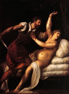 Tarquinius و Lucretia ، بواسطة Titian (حوالي 1490-1576) ، زيت على لوح ، 84x68 سم