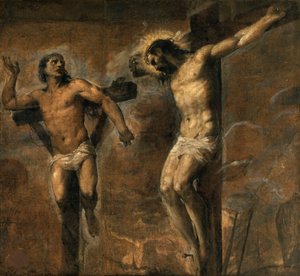 المسيح واللص الصالح ، حوالي 1565-1570. بواسطة تيتيان