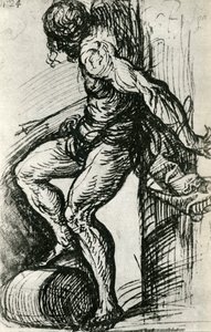 رسم تخطيطي للقديس سيباستيان ، c1518 ، 1937 بواسطة تيزيانو فيتشيلي