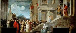 تقدمة العذراء في الهيكل ، 1534-1538. بواسطة تيتيان