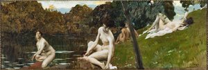 السباحون (زيت على قماش بواسطة تيتو إيتوري