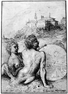 مناظر طبيعية بالساتير ، c1512 ، 1937 بواسطة تيزيانو فيتشيلي
