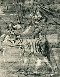 فنان مع امرأة شابة أمام حامل ، 1580 ، 1943. بواسطة موالف توبياس