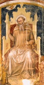 سانت روموالد بواسطة توماسو دا مودينا (1326-1379) ، لوحة جدارية ، كنيسة سان نيكولو ، تريفيزو